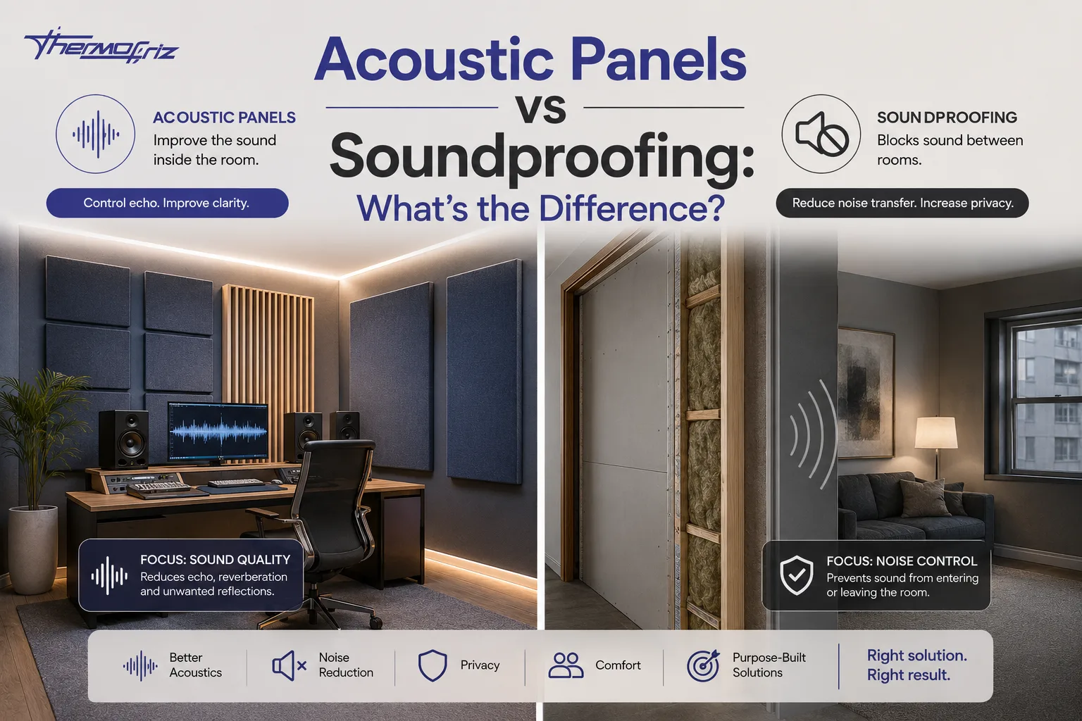 Acoustic Panels vs Soundproofing: What's the Difference? Acoustic Panels vs Soundproofing: What's the Difference?